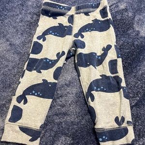 Carters grey & blue whale pants